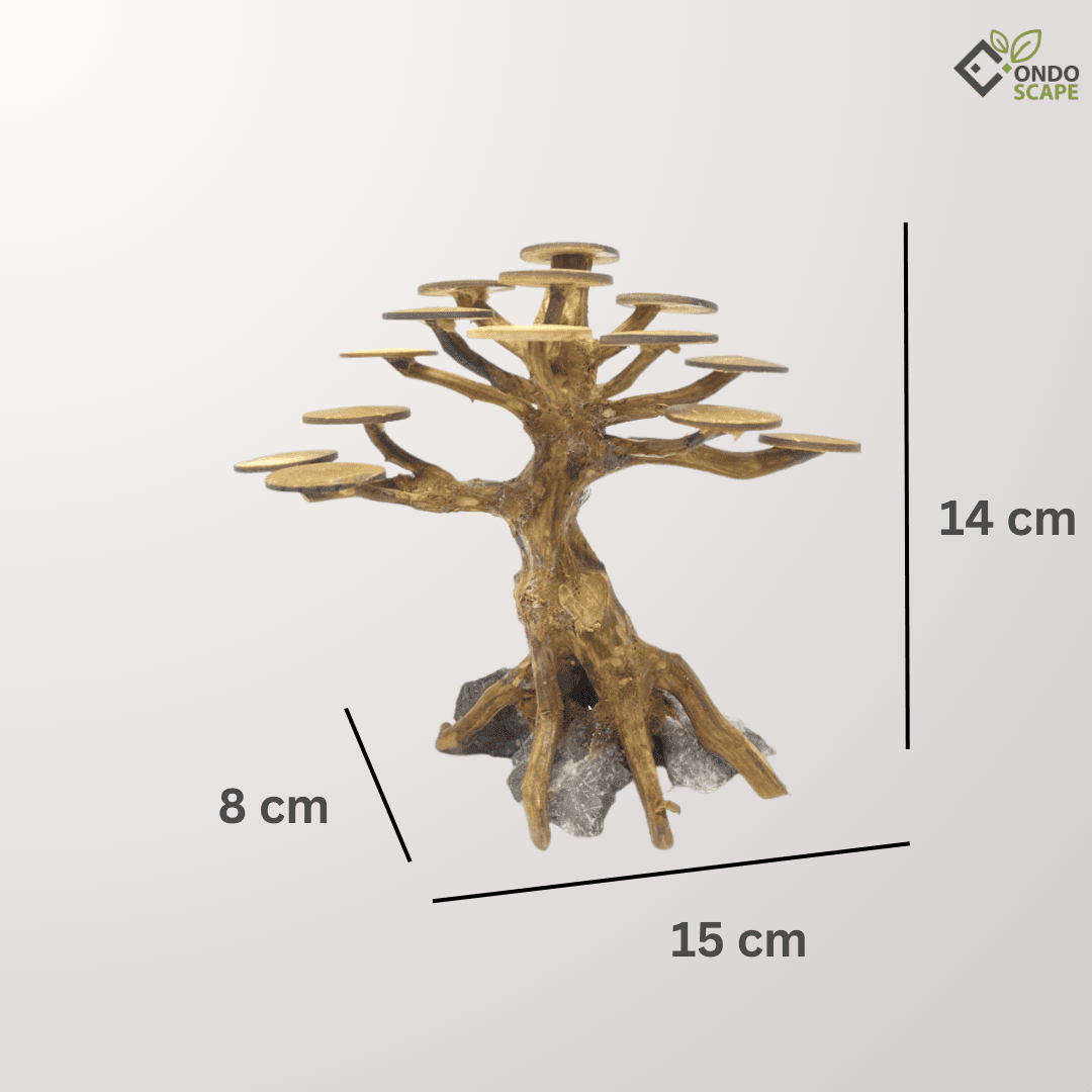 handmade driftwood bonsai aquascape model c