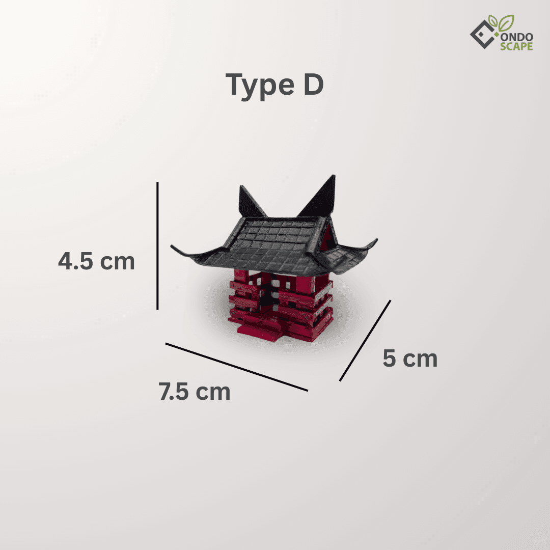 handmade japanese aquarium decoration shrine house